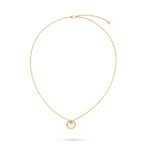 Gold-Plated CZ Circle Pendant Necklace - Image 2