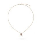 Rose Gold–Plated Red CZ Letter Pendant Necklace - Image 2