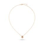 Rose Gold–Plated CZ Floral Motif Pendant Necklace - Image 2