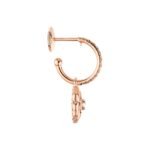 Gold-Plated CZ Floral Motif Drop Earrings - Image 2