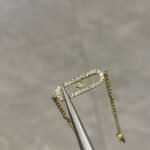 Gold-Plated CZ Geometric Chain Bracelet (18.5cm) - Image 2