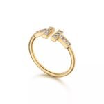 Gold-Plated CZ Open Band Ring - Image 3