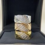 Gold-Plated Quilted Full CZ Ring | 925 Sterling Silver - Image 20