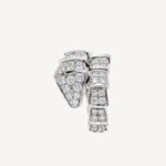 White Gold-Plated CZ Snake Ring - Image 2