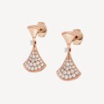 Gold Fan-Shaped CZ Earrings - Image 7