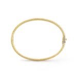 Gold-Plated CZ Beaded Bangle Bracelet - Image 3