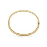 Gold-Plated CZ Beaded Bangle Bracelet - Image 3