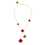 Gold-Plated Clover Y Necklace | 925 Sterling Silver - Image 6