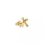 X Stud Earrings · 18K Gold Plated · Small Minimalist Design - Image 3