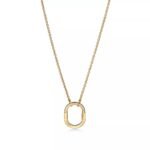 Small Lock Pendant Necklace · 18K Gold Plated · Adjustable Chain - Image 3