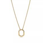 Small Lock Pendant Necklace · 18K Gold Plated · Adjustable Chain - Image 3