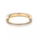 Lock Bangle with Zirconia · 18K Gold Plated · PVD 5x Layered - Image 3