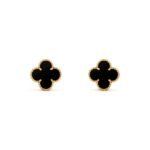 Clover Leaf Earrings · 925 Silver · 18K Gold Platedachite - Image 3