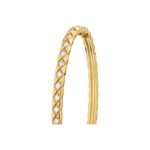 Gold-Plated Quilted CZ Bangle | V Gold - Image 3