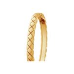 Gold-Plated Quilted Bangle | V Gold - Image 3