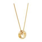 Gold-Plated CZ Circle Pendant Necklace - Image 3
