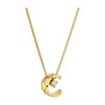 Gold-Plated Letter CZ Pendant Necklace - Image 3
