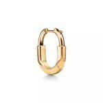 Lock Hoop Earrings · 18K Gold Plated · Minimalist Design - Image 3