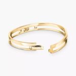 Gold-Plated CZ Double Band Bangle Bracelet - Image 3