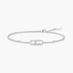 Gold-Plated CZ Geometric Chain Bracelet (18.5cm) - Image 3