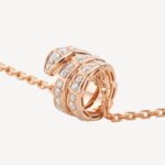 Gold-Plated CZ Triple Ring Snake Necklace - Image 11