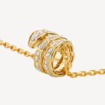 Gold-Plated CZ Triple Ring Snake Necklace - Image 7