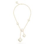 Gold-Plated Clover Y Necklace | 925 Sterling Silver - Image 3