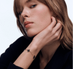 Gold-Plated Black Onyx Floral Bracelet - Image 4