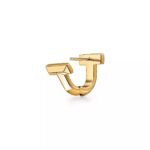 T1 Hoop Earrings · 18K Gold Plated · Zirconia Geometric Design - Image 4