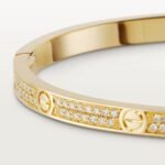 Pavé Screw Bangle · 18K Gold Plated · Cubic Zirconia - Image 3