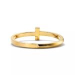 T1 Narrow Hinged Bangle · 18K Gold Plated · Medium Size - Image 4
