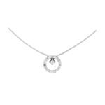 Gold-Plated CZ Circle Pendant Necklace - Image 4
