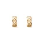 Gold-Plated Textured Pattern Earrings - Image 4