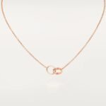 Gold-Plated Interlocking Double Ring Necklace - Image 4