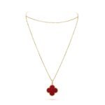 Gold-Plated Motif Pendant Long Necklace - Image 4