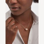 Rose Gold-Plated CZ Snake Pendant Necklace - Image 4