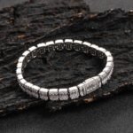 Baguette Cuban Bracelet · 14K White Gold Plated · 8mm CZ Iced Out - Image 5