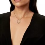 Medium Lock Pendant Necklace · 18K Gold Plated · Zirconia · 18-Inch Chain - Image 5