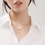 Lock Pendant Necklace · 18K Rose Gold Plated · Zirconia · Adjustable Chain - Image 5