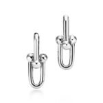 Link Hoop Earrings · 18K Gold Plated · Minimalist Chain Design - Image 5