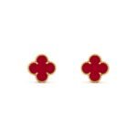 Clover Leaf Earrings · 925 Silver · 18K Gold Platedachite - Image 5