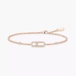 Gold-Plated CZ Geometric Chain Bracelet (18.5cm) - Image 5