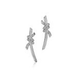 Bow Earrings · 18K Gold Plated · Zirconia Accent Elegant Earrings - Image 5