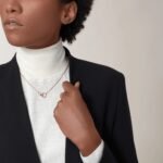 Gold-Plated Interlocking Double Ring Necklace - Image 5