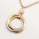 Gold-Plated Triple Circle Pendant Necklace - Image 5