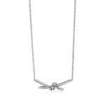 Knot Pendant Necklace with Zirconia · 18K Gold Plated · Adjustable Chain - Image 6