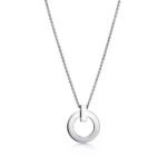 T1 Circle Pendant Necklace · 18K Gold Plated · Zirconia · Adjustable Chain - Image 6