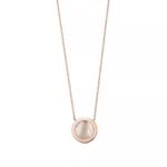 Mother-of-Pearl Circle Pendant Necklace · 18K Gold Plated · Adjustable Chain - Image 6