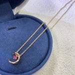 Rose Gold–Plated Red CZ Letter Pendant Necklace - Image 6