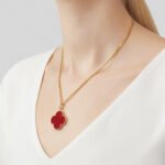 Gold-Plated Motif Pendant Long Necklace - Image 7